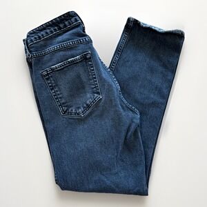 AMO Jeans Women's 28 x 27 Chloe Crop Coal‎ Denim Slim High Rise Straight